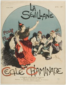 Ouvertüre für Die Frau aus Sevilla, für Klavier, von Cecile Chaminade von Théophile Alexandre Pierre Steinlen