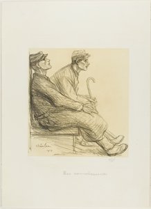 Die Genesenden, Tafel zwei aus Actualités von Théophile Alexandre Pierre Steinlen