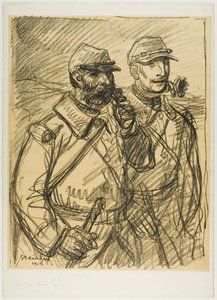 Zwei Soldaten von Théophile Alexandre Pierre Steinlen