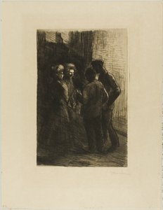 Zwei Frauen der Straße und ihre Begleiter von Théophile Alexandre Pierre Steinlen