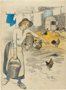 Bauernmädchen, 1896 von Théophile Alexandre Steinlen