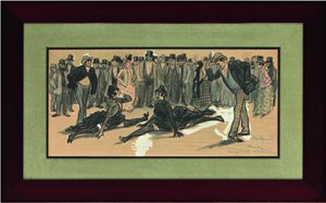 La Goulue und Valentin le Désossé auf einem Ball im Moulin Rouge, 1890 von Théophile Alexandre Steinlen