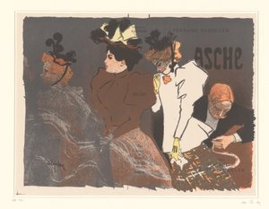 Umschlagillustration für Asche von Fernand Vandérem von Théophile Alexandre Steinlen