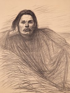 Porträt des Autors Maxim Gorki 1868-1939, ca. 1894 von Théophile Alexandre Steinlen