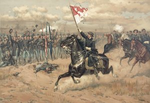 Sheridans berühmter Ritt in der Schlacht von Cedar Creek, Virginia, 1864 von Thure de Thulstrup