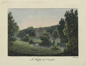 Ansicht des Freundschaftstempels in Pawlowsk, 1810er Jahre