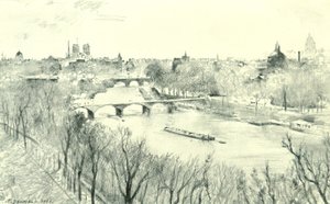 Die Seine in Paris von Tibor Dengyel