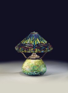 Libellen-Tischlampe, ca. 1910