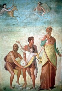 Das Opfer der Iphigenie, aus dem Haus des tragischen Dichters von Timante