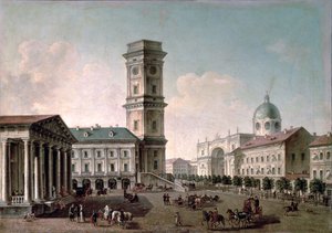 Ansicht des Newski-Prospekts, St. Petersburg, 1810-20 von Timofei Alexeyevich Vasiliev