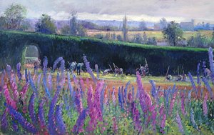 Unkrautjäten am Zaun, 1991 von Timothy Easton