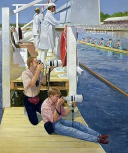 Vorbeigehen an der Anzeigetafel, Henley von Timothy Easton