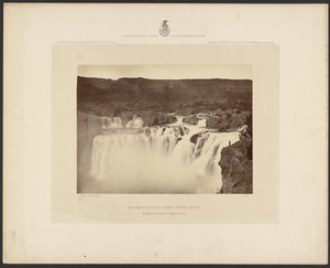 Shoshone Falls, Snake River, Idaho, vollständige Seitenansicht auf der oberen Ebene