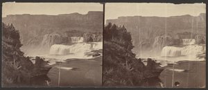 [Shoshone Falls, Snake River, Idaho, Mittagsansicht, angrenzende Wände etwa 1.000 Fuß hoch] von Timothy H. O