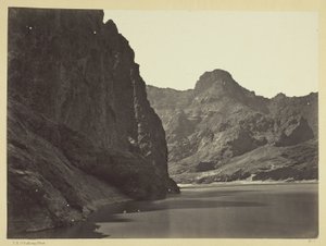 Black Canyon, Colorado River, Blick unterhalb nahe Camp 7. Erkundungen in Nevada und Arizona, Expedition von 1871. Leutnant Geo. M. Wheeler, Kommandant. von Timothy O