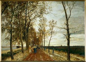 Allee bei Amsterdam - Straße mit Bäumen nahe Amsterdam