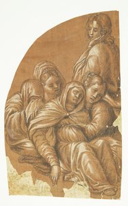 Teil einer Pietà (linke Seite einer Lunettenkomposition) von Tintoretto