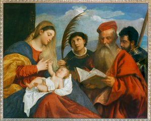 Die Jungfrau mit dem Kind und dem heiligen Stephanus, dem heiligen Hieronymus