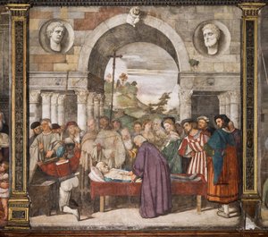 Das Herz des Geizhalses im Kasten, die Nordwand, Schule des Heiligen, Basilika des Heiligen Antonius (Basilika des Heiligen), Padua, Italien von Titian (c.1488 1576)