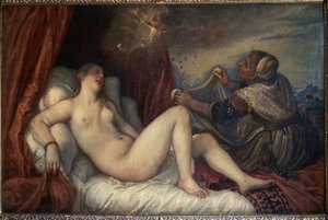 Danaë. Griechische Mythologie: Zeus erscheint Danaë in Form eines Goldregens, um sie zu verführen.