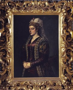 Porträt von Caterina Coronaro 1542 von Tiziano Vecelli