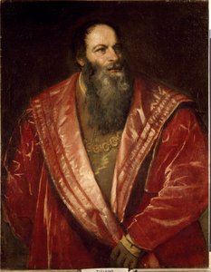 Porträt von Pietro Aretino von Tiziano Vecelli
