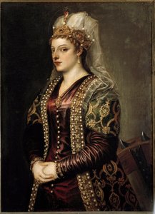 Porträt von Caterina Cornaro, Königin von Zypern, als St. Katharina von Alexandria, ca. 1542 von Tiziano Vecelli