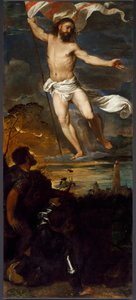 Das zentrale Panel Auferstehung des Polyptychons Averoldi von Tiziano Vecelli