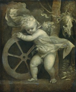 Amor mit dem Rad der Zeit von Titian