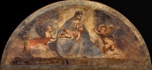 Madonna mit Kind und zwei Engeln