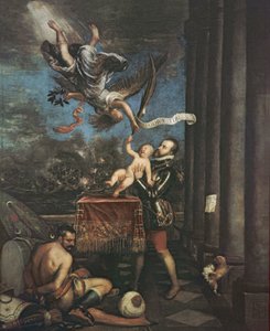 Allegorie der Schlacht von Lepanto, 1573-1575 von Tiziano Vecelli