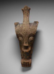 Hausfassadenornament, das einen Singa darstellt von Toba Batak Culture