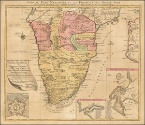 Karte von Südafrika von 1778 von Tobias Conrad Lotter von Tobias Conrad Lotter