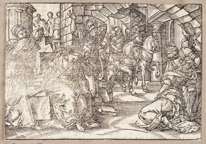 Römische Mütter fallen in Ohnmacht bei der Rückkehr ihrer Söhne aus dem Krieg von Tobias Stimmer