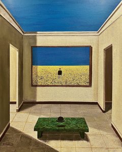 Surrealer Raum mit Gemälde