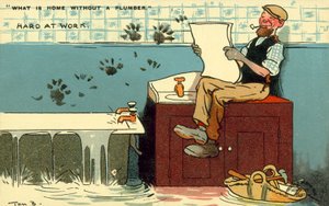 Klempner, hart bei der Arbeit