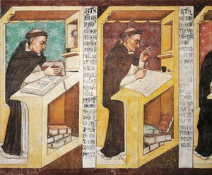 Bruder Isnardo von Vicenza, von Tommaso da Modena, Fresko, Bischöfliches Seminar, Kapitelhaus der Dominikaner, Treviso von Tomaso da (late 15th century) Modena