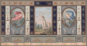 Aufwendige Wanddekoration mit Endymion und Hebe von Tommaso Bigatti