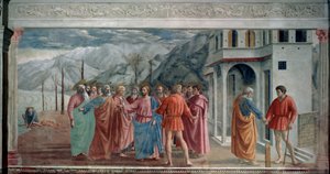 Die Zahlung des Tributs von Tommaso Masaccio