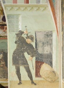 Lebenszyklus von Johannes dem Täufer: Soldat kurz vor der Enthauptung von Johannes dem Täufer
