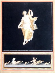 Kopie eines pompejanischen allegorischen Gemäldes, ein panoramatisches Tapetendesign, ca. 1790
