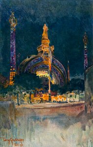 Beleuchtung des Haupteingangs zur Pariser Ausstellung von Tony Grubhofer