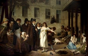 Doktor Philippe Pinel befreit die Geisteskranken von ihren Ketten im Jahr 1795 im Salpetriere-Krankenhaus in Paris