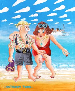 "Bring mir diese Krabbe nicht näher!" schreit Brenda und rennt vom Strand weg von Tony Todd