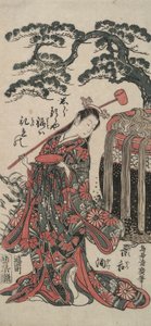 Szene aus einem Shosa (Tanzakt) von Torii Kiyohiro
