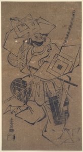 Ichikawa Danjūrō II in einer aragoto Rolle (grobes Spiel)