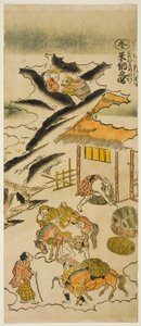 Winter: Reis lagern (Fuyu: kome osame no zu), Nr. 4 aus der Serie "Die vier Jahreszeiten der Bauern (Shiki no hyakusho)"