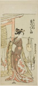 Schauspieler Ichikawa Monnosuke II als die Dame der Haarnadel (Ichikawa Monnosuke Kogai no Tsubone) von Torii Kiyomitsu I