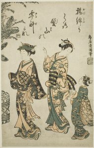 Ein Spaziergang am Neujahrstag von Torii Kiyomitsu I
