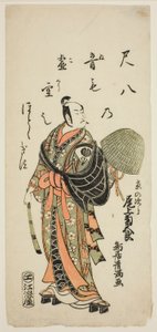 Der Schauspieler Onoe Kikugoro I als Kyo no Jiro im Stück "Fujibumi Sakae Soga," aufgeführt im Ichimura Theater im zweiten Monat, 1763 von Torii Kiyomitsu I